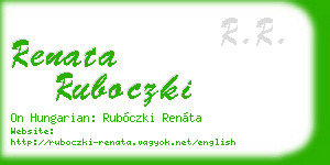 renata ruboczki business card